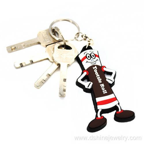 Personalized 3D PVC Soft Key Rings For Advertising Gift